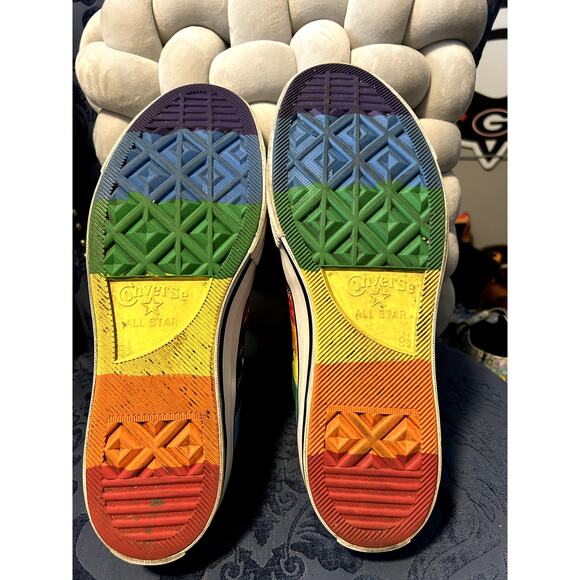 Converse Chuck Taylor Pride Rainbow Stripes Sneakers Size 11.5/EU 43 - Picture 8 of 11